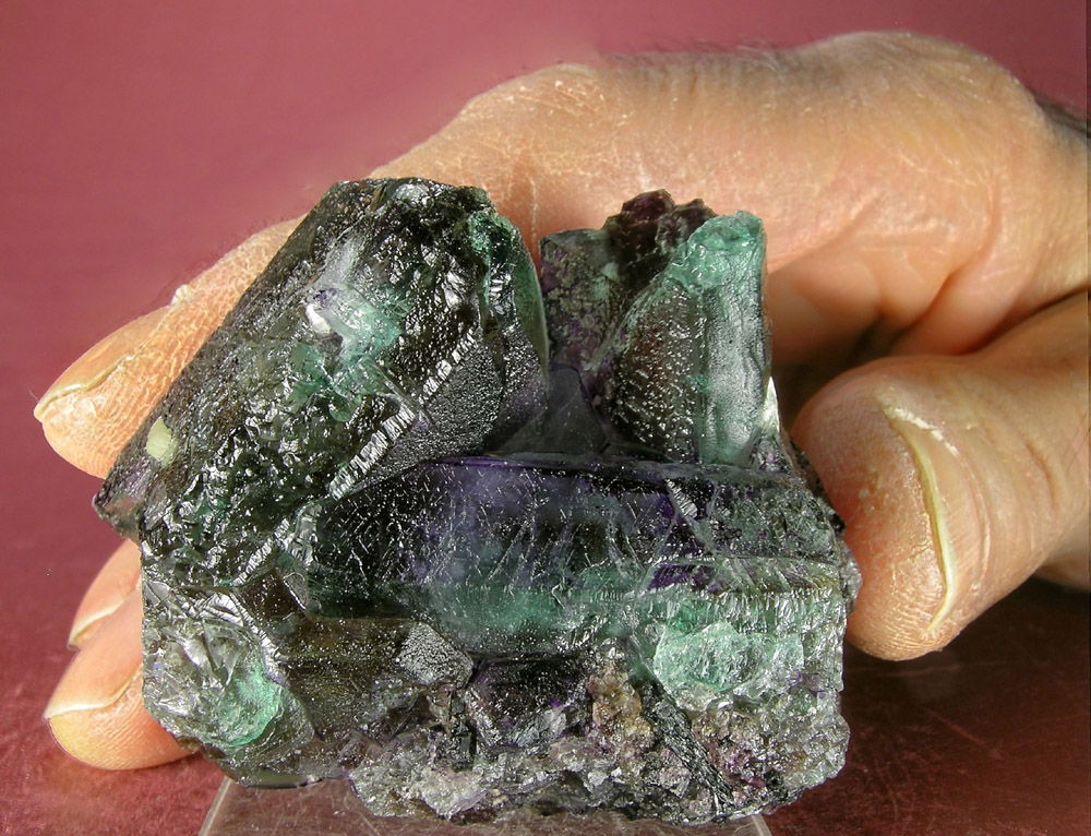 RARE SPINEL LAW TWIN FLUORITE CRYSTALS, ERONGO MTS., NAMIBIA